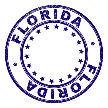 Damga mühür yuvarlak çizik dokulu Florida