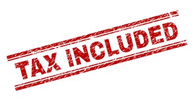 Grunge dokulu vergi dahil damga mühür