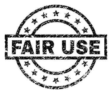 Dokulu adil kullanım damga mühür çizik