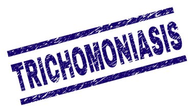 Grunge Trichomoniasis damga mühür dokulu