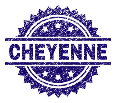 Çizik dokulu Cheyenne damga mühür