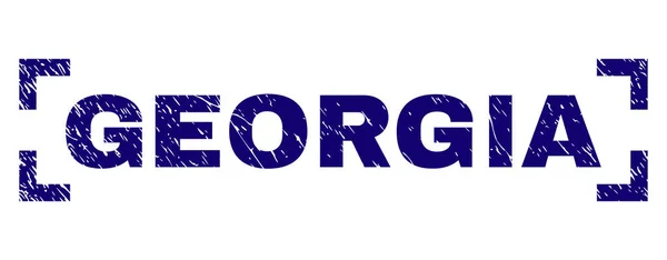 Sello de sello de GEORGIA texturizado Grunge entre esquinas — Vector de stock