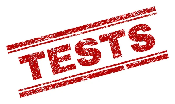 Подряпаний текстурований штамп TESTS — стоковий вектор