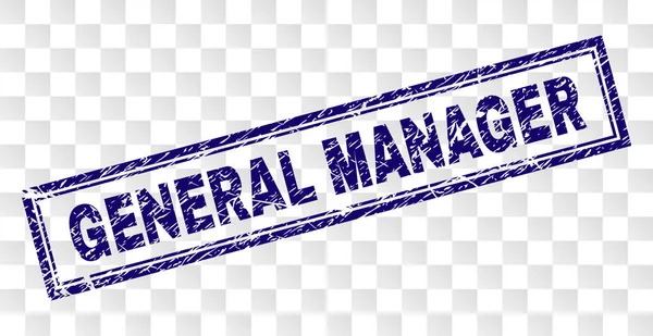 Grunge GENERAL MANAGER Rectángulo Sello — Archivo Imágenes Vectoriales