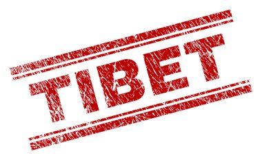 Dokulu Tibet damga mühür çizik