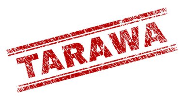 Dokulu Tarawa damga mühür çizik