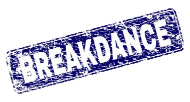 Yuvarlatılmış dikdörtgen damga çizilmiş Breakdance çerçeveli