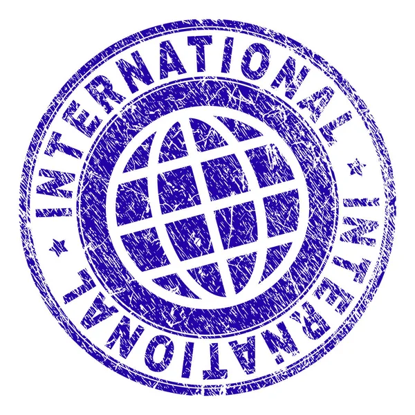 Dokulu Uluslararası damga mühür çizik — Stok Vektör