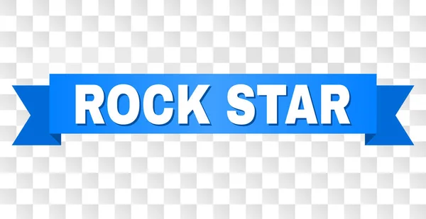 Голубая лента с названием ROCK STAR — стоковый вектор