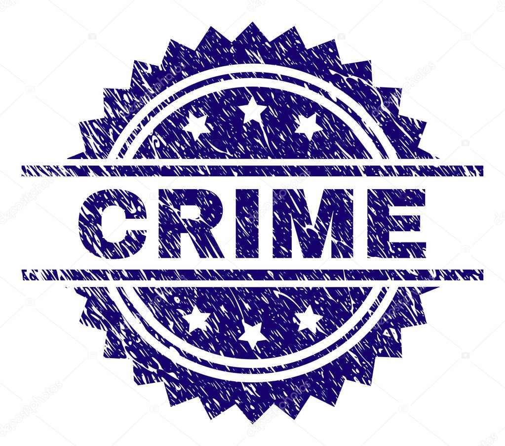 Grunge Textured CRIME Stamp Seal