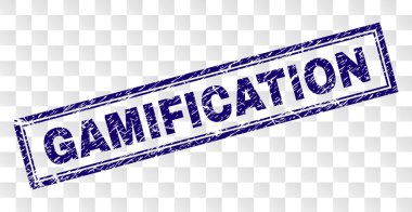 Çizik Gamification dikdörtgen damgası