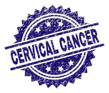 Rahim ağzı kanseri damga mühür grunge dokulu