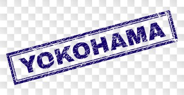 Çizik Yokohama dikdörtgen damgası
