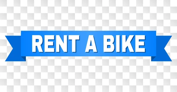 Blauw lint met Rent A Bike tekst — Stockvector