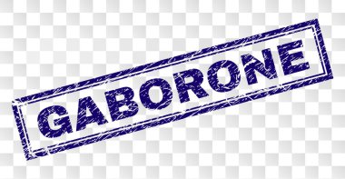 Çizik Gaborone dikdörtgen damgası