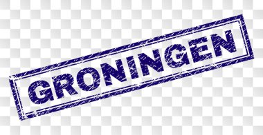 Grunge Groningen dikdörtgen damgası
