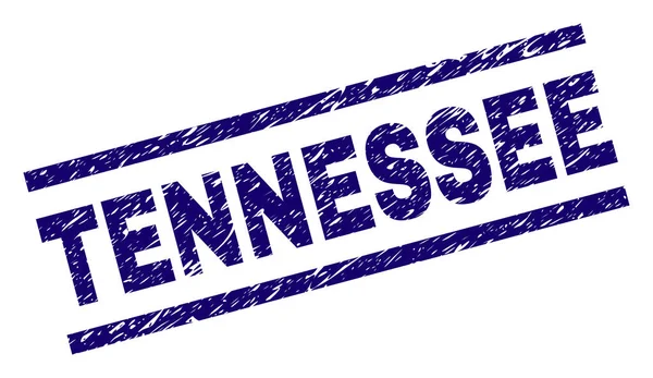 Gekrast getextureerde Tennessee stempel-zegel — Stockvector