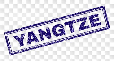 Grunge Yangtze dikdörtgen damgası