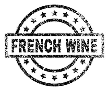 Damga mühür çizilmiş dokulu Fransız şarap