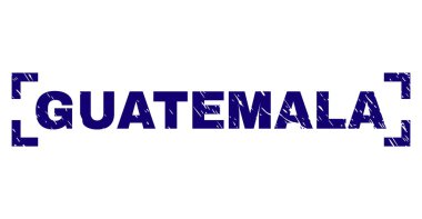 Dokulu Guatemala damga mühür köşeler arasında çizik