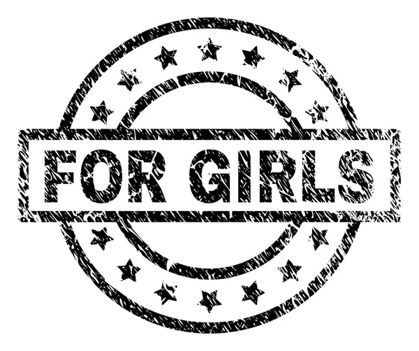 Grunge texturizado para las niñas sello — Archivo Imágenes Vectoriales