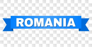 Mavi bant Romanya metin ile