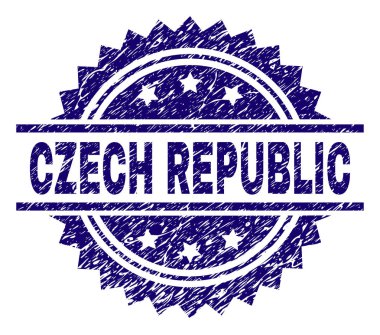 Dokulu Çek Cumhuriyeti damga mühür çizik