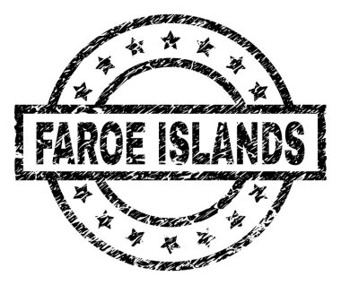 Çizik dokulu Faroe Adaları mühür damgası