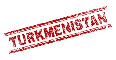 Dokulu Türkmenistan damga mühür çizik