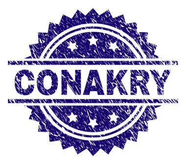 Grunge Conakry damga mühür dokulu