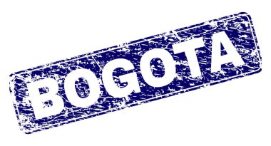 Yuvarlatılmış dikdörtgen damga çizilmiş Bogota çerçeveli