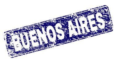 Yuvarlatılmış dikdörtgen damga çizilmiş Buenos Aires çerçeveli