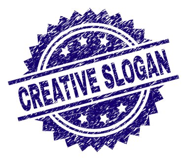 Grunge yaratıcı sloganı damga mühür dokulu