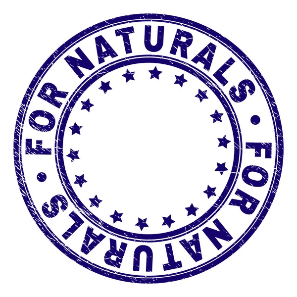 Grunge strutturato per NATURALI Sigillo francobollo rotondo — Vettoriale Stock