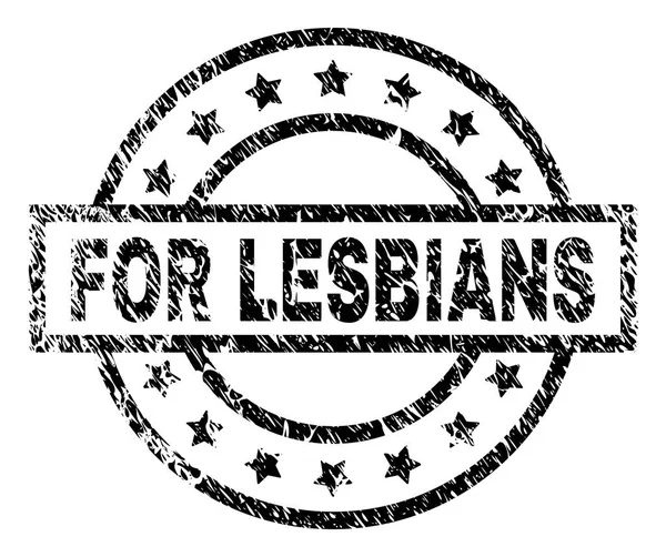 Sello de sello con textura rallada para LESBIANS — Archivo Imágenes Vectoriales