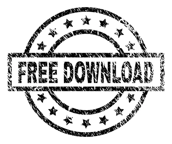 Grunge getextureerde Gratis Download stempel-zegel — Stockvector