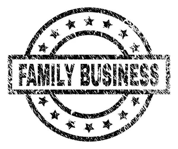 Grunge Textured FAMILY BUSINESS ตราประทับ — ภาพเวกเตอร์สต็อก