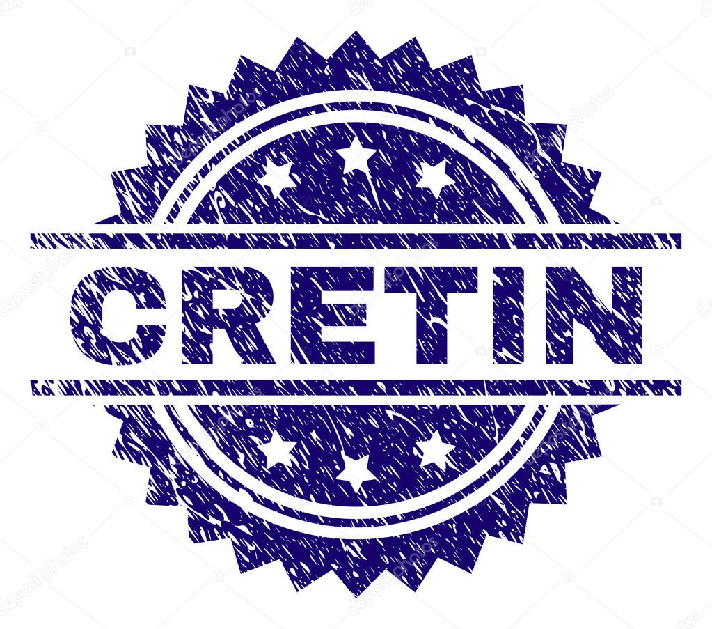 Scratched Textured CRETIN Stamp Seal