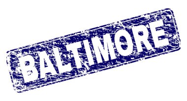 Yuvarlatılmış dikdörtgen damga grunge Baltimore çerçeveli