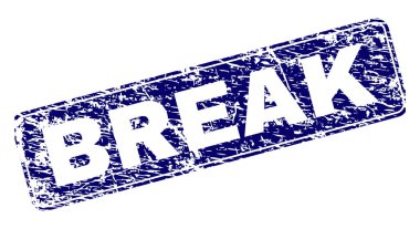 Yuvarlatılmış dikdörtgen damga grunge Break çerçeveli