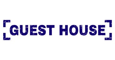 Grunge Konuk evi damga mühür köşeleri içinde dokulu