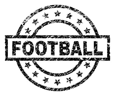 Grunge futbol damga mühür dokulu