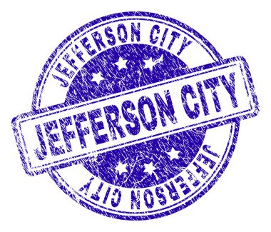 Jefferson City damga mühür grunge dokulu