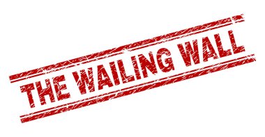 Grunge ağlama duvarı damga mühür dokulu