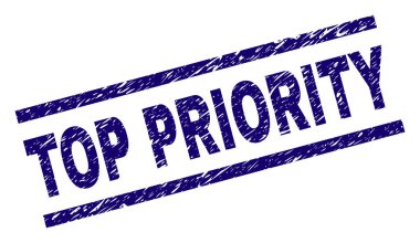 Dokulu en öncelikli damga mühür çizik