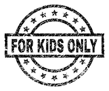 Çocuklar sadece mühür damgası için dokulu çizik