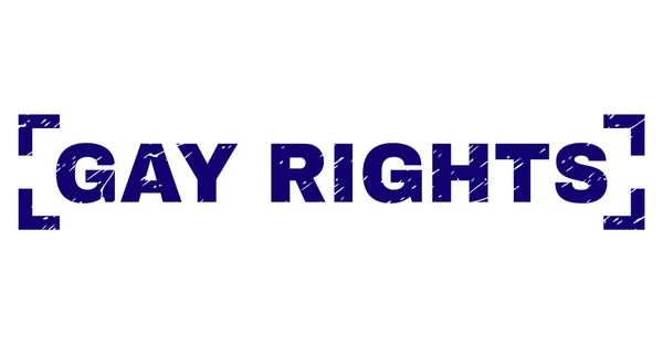 Grunge texturerat Gay Rights stämpelplatta inuti hörnen — Stock vektor