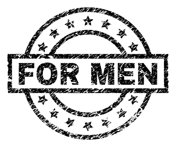 Γδαρμένο υφής για άνδρες σφραγίδα σφραγίδα — Διανυσματικό Αρχείο