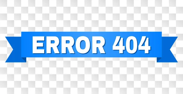 Blue Ribbon with ERROR 404 Text — Stock Vector