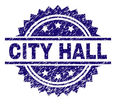 Grunge Belediye Binası damga mühür dokulu